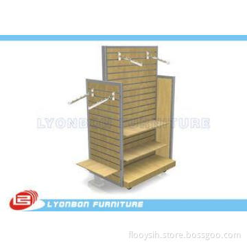 OEM Four - Side MDF / Metal Slatwall Display Stands For Gar